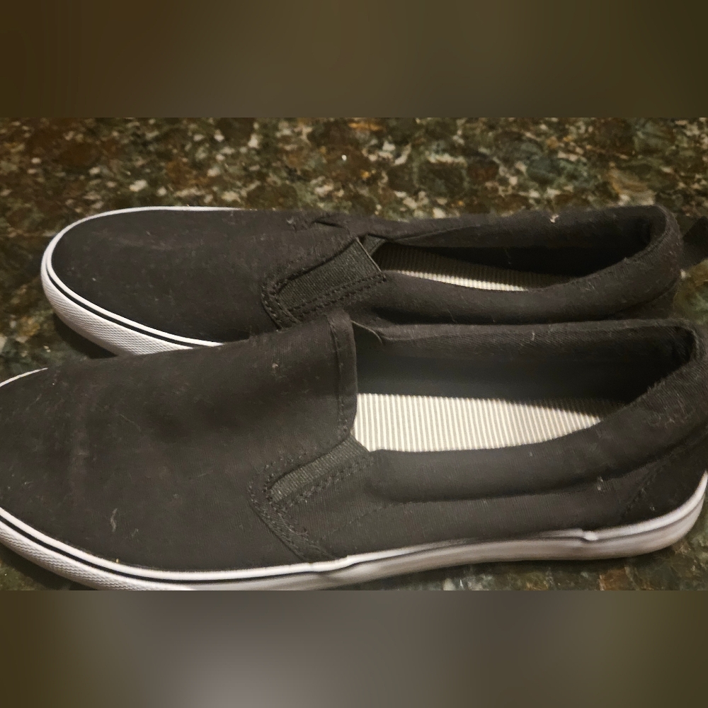 Black Slip-On Sneakers